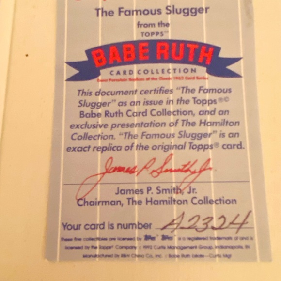 Collectible & Limited Edition Marked Babe Ruth “Slugger” 1991 Topps ⚾️ card - Picture 8 of 15